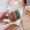 50PCS Basic Plain Colors Elastic Hair Bands
