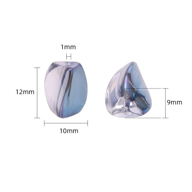 20 PCS/Package 10 * 12mm Glass Irregular Beads