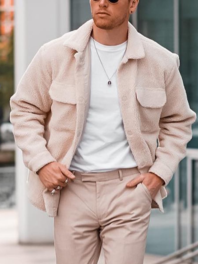 Men's Long Sleeve Pocket Jacket