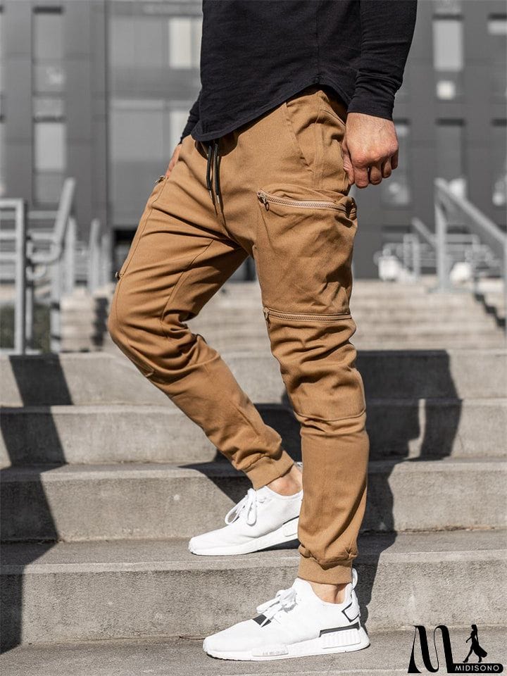 MidiSono - Stylish Casual Cargo Pants for Men