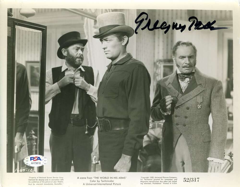 Gregory Peck PSA DNA Coa Signed 8x10 The World In Arms Photo Poster painting Autograph