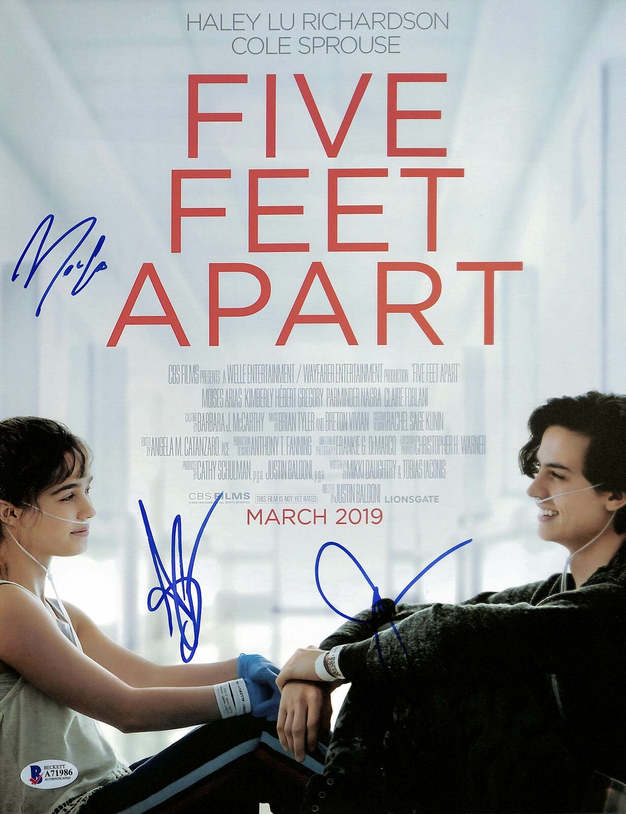 Five Feet Apart (3) Guerra, Arias & Baldoni Signed 11x14 Photo Poster painting BAS #A71986