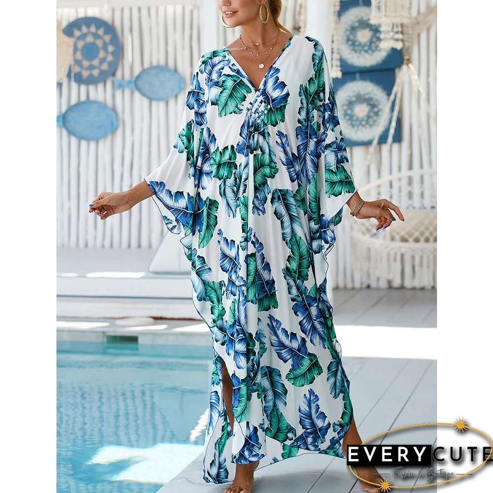 Lake Blue Print Long Kinimo Beachwear