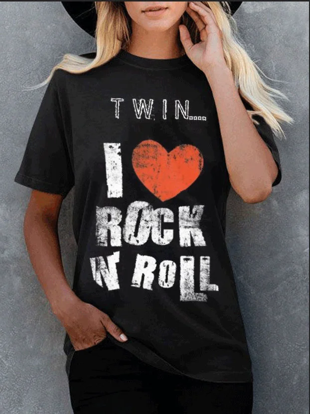 TWIN I LOVE ROCK ROLL T-shirt
