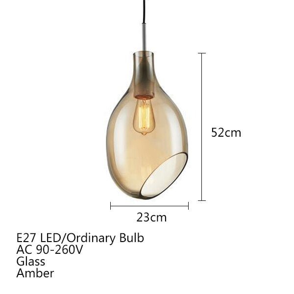 Nordic Loft Glass Pendant Light LED E27 Home Deco Modern Hanging Lamp For Home Bedroom Living Room Restaurant Lobby Corridor Bar