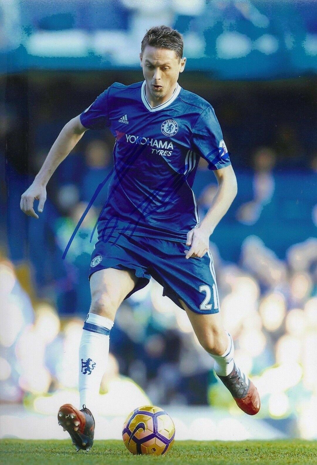 Nemanja Matic Signed 12X8 Photo Poster painting Chelsea FC Genuine AFTAL COA (1860)