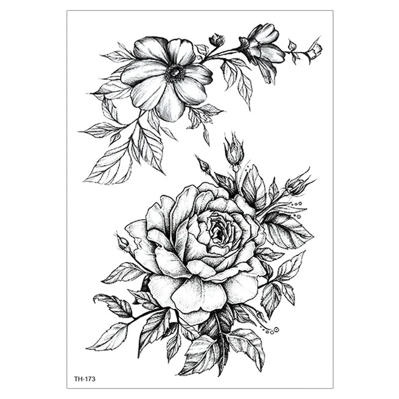 Waterproof TemporaryTattoo Sticker For Men Women Tiger Wolf Death Skull Temporary Tattoo Fake Henna Skeleton King Animal Tatoo