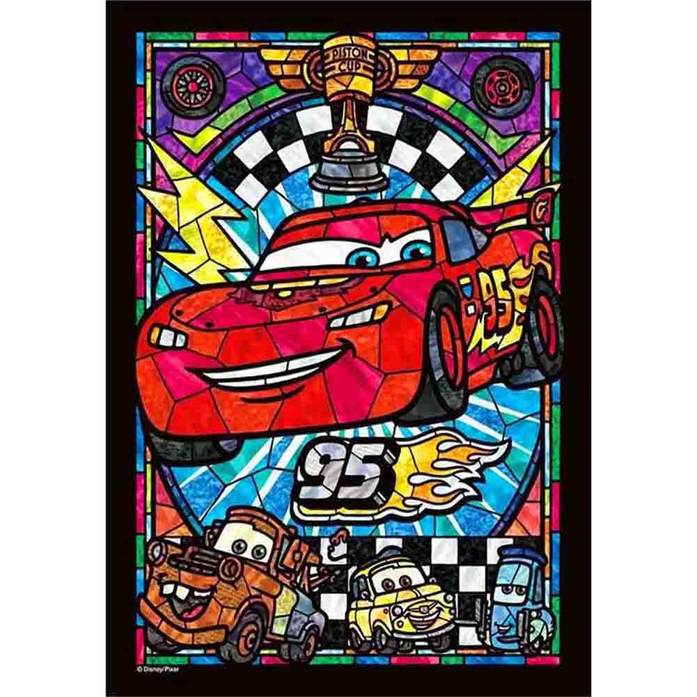 

40*30CM - Cartoon Cars - Round Drill Diamond Painting, 501 Original