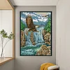>SALE<Full Embroidery Cotton Thread 11CT Printed Waterfall Eagle Cross Stitch 50x70cm