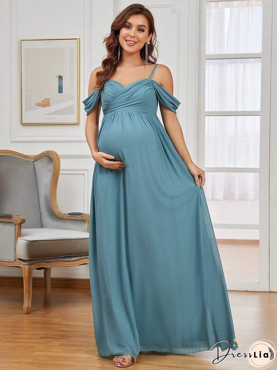 Draped Maternity Dress
