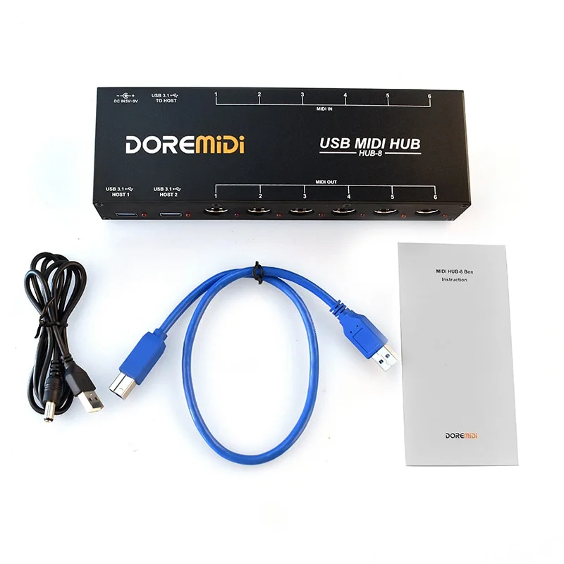 DOREMiDi NEW HUB-8 MIDI 6x6 USB MIDI Host x2 USB 3.1 MIDI DOREMiDi NEW HUB-8 MIDI 6x6 USB MIDI Host x2 USB 3.1 MIDI