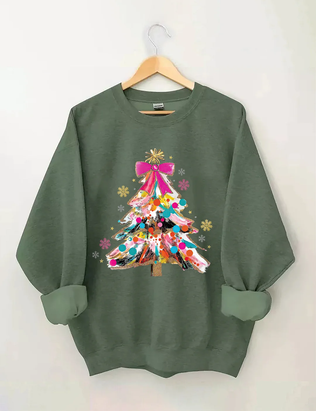 Colorful Glitter Christmas Tree Sweatshirt