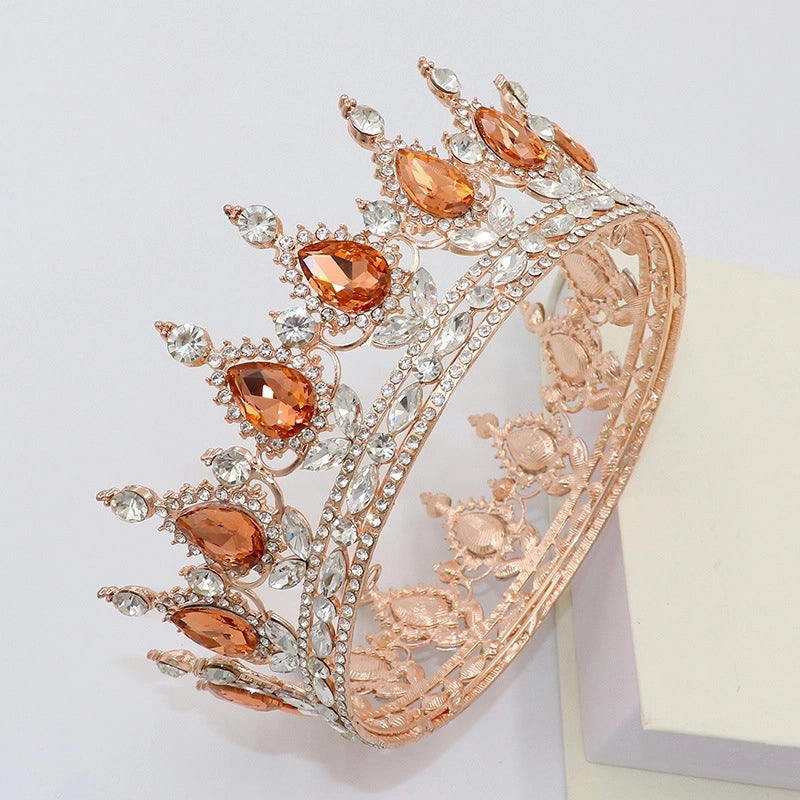 Women’s Elegant Crown Alloy Inlay Zircon Crown