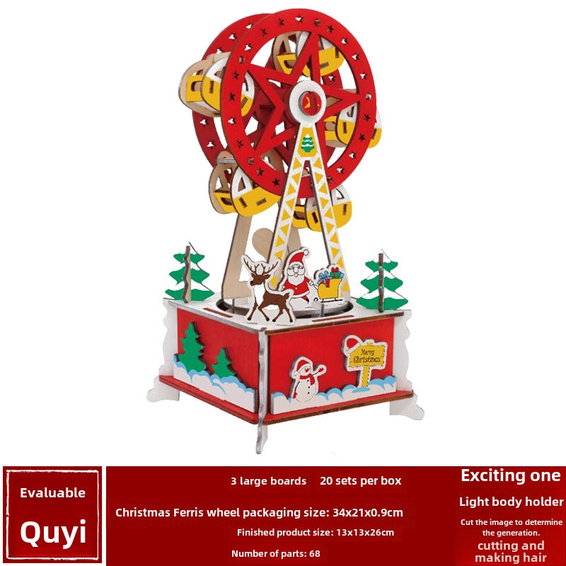 Stall Supply Children’s Wooden 3D Puzzle Adult Puzzle Christmas Building Handmade Educational Model Toy