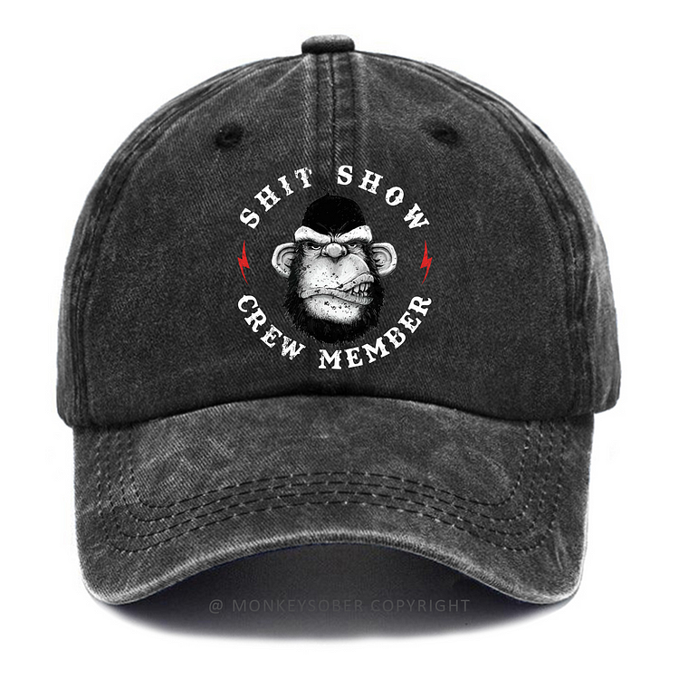 Shit Show Crew Member Washed Baseball Caps