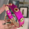Original Design Genuine Leather Pet Gemstone Collar