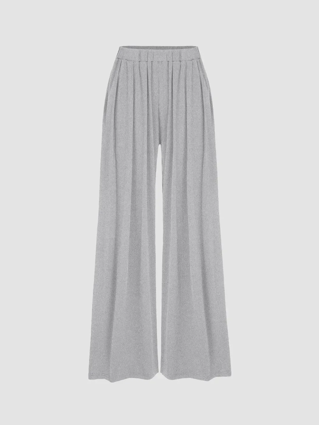 Solid Elastic Waist Wide Leg Pants (Buy 2 VIP Shipping)