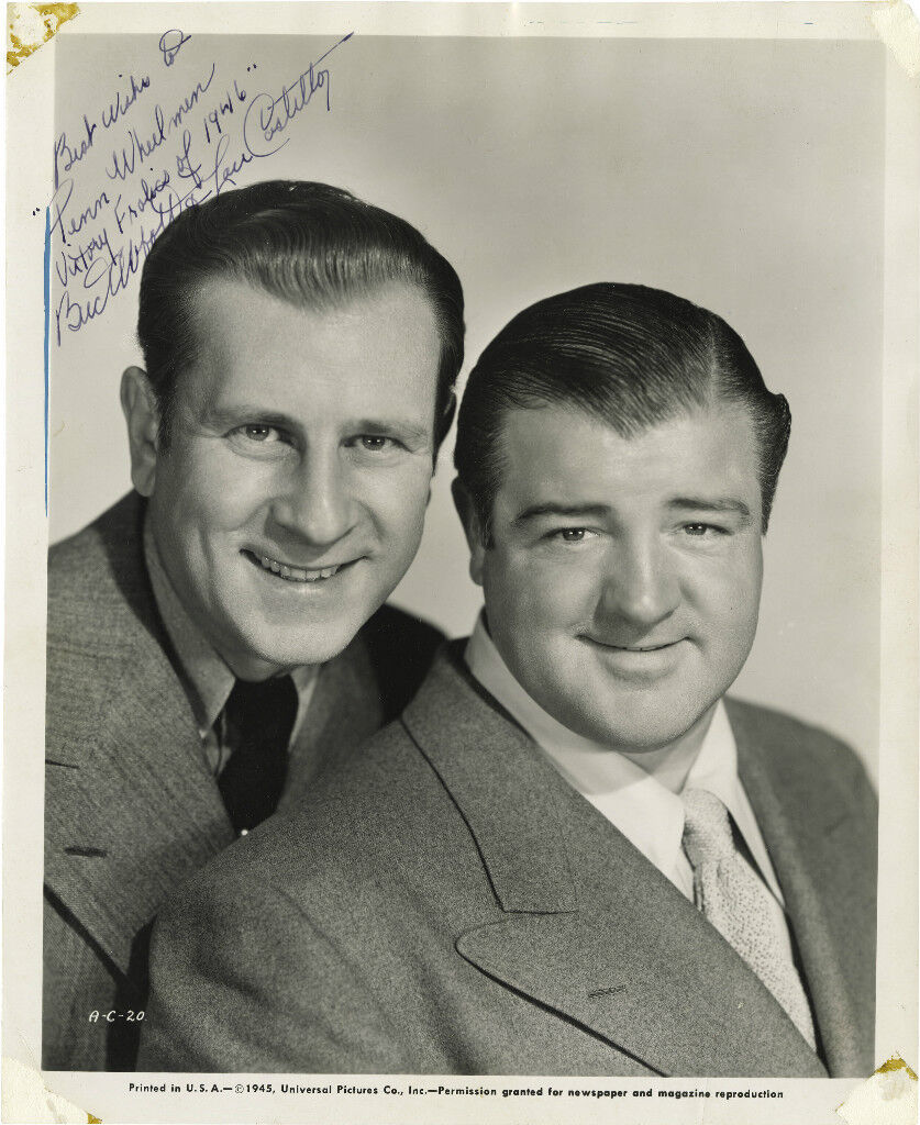 BUD ABBOTT & LOU COSTELLO Signed Photo Poster paintinggraph - Film Star Comedy Actors preprint