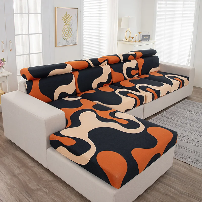 Nigikala Printed Sofa Seat Cover Stretch Sofa Covers for Living Room Furniture Protector Armchair Couch Cover for Pets, Kids 1pc