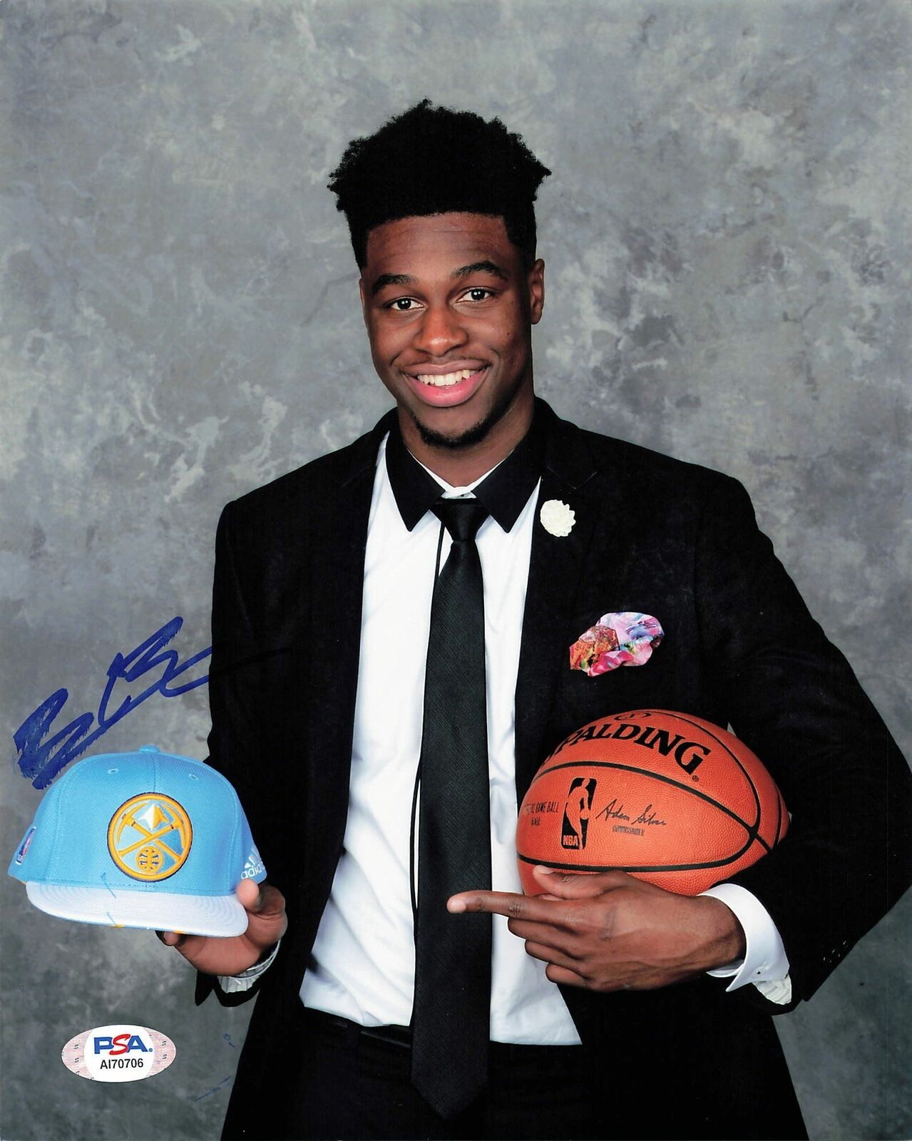 Emmanuel Mudiay signed 8x10 Photo Poster painting PSA/DNA Denver Nuggets Autographed Jazz