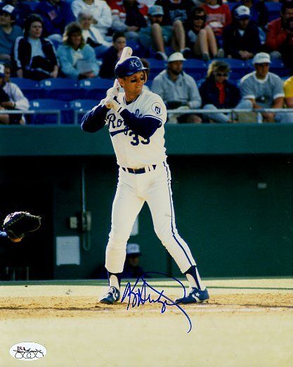 Kevin Seitzer Royals Signed Jsa Cert Sticker Authentic Autograph