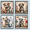 4pcs Diamond Painting-DIY Full Round Drill Warm Cats Dogs