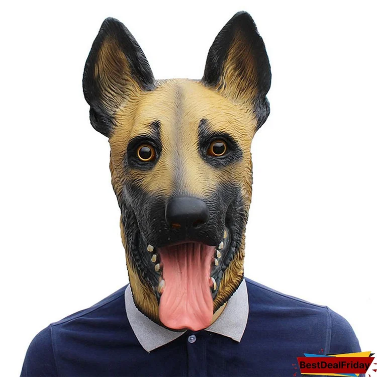 Halloween Wolfhound Dog Mask Animal Party Halloween Full Head Mask