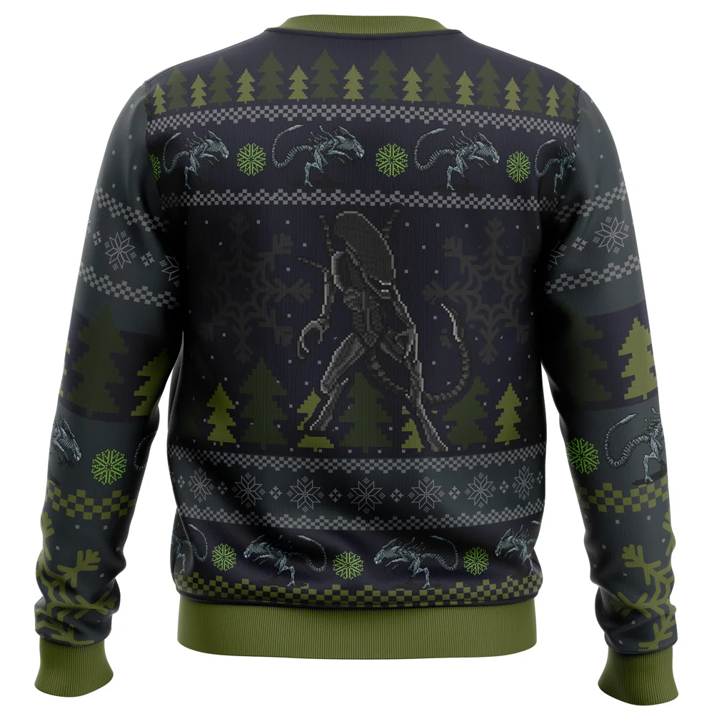 A Christmas Bug Hunt Xenomorph Ugly Christmas Sweatshirt