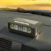 Tire Pressure Monitoring System with 4 Sensors USB/Solar TPMS for Car SUV Sedan