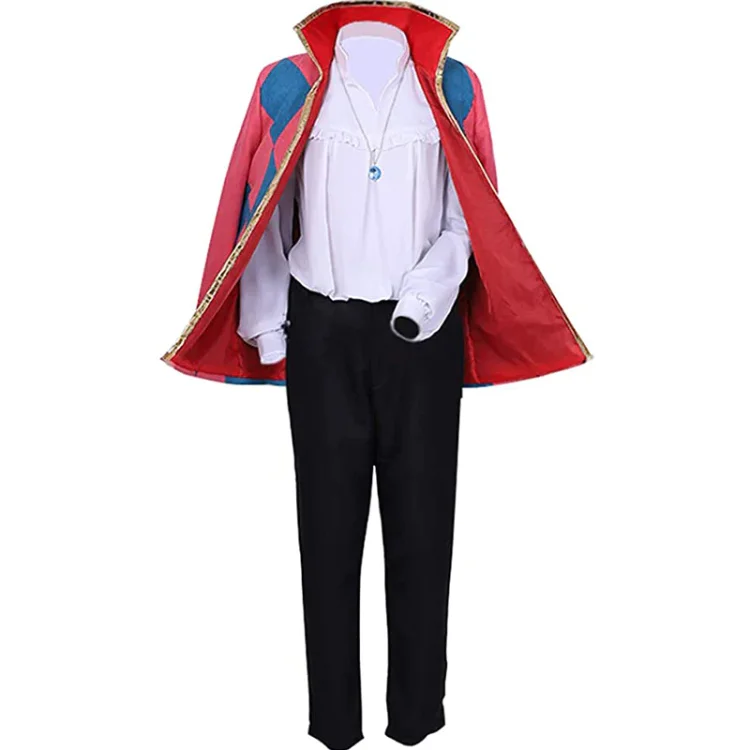 Movie Howls Moving Castle Outfit Howl Cloak Halloween Carnival Suit Cosplay Costume