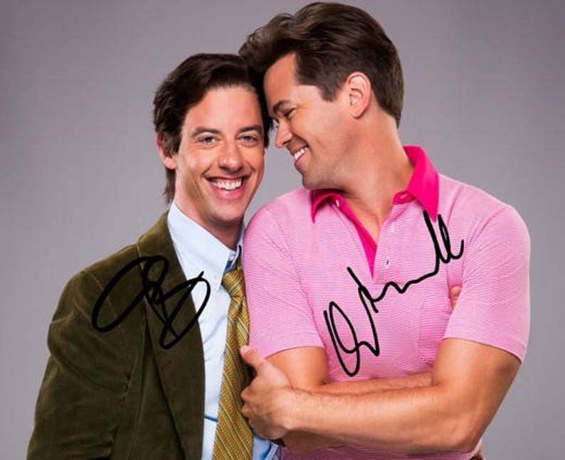 FALSETTOS Signed Photo Poster painting 8x10 rp Autographed Christian Borle & Andrew Rannells