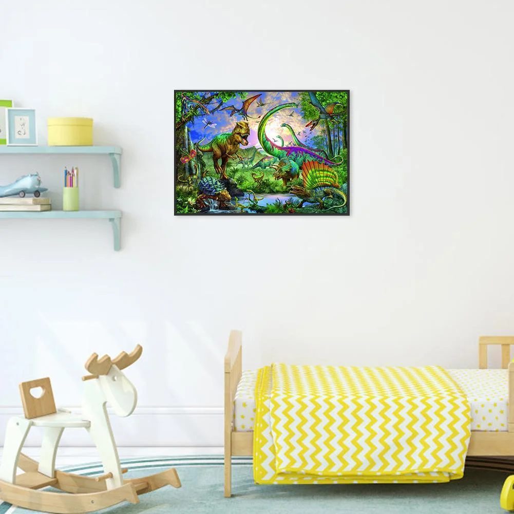 Diamond Painting - Full Round Drill - Forest Dinosaurs(40*30cm)