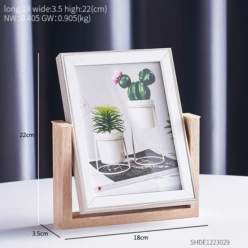 Nordic Simple Wooden Mirror Pgoto Frame Picture Frames Living Room Bedroom Home Decor Modern 6 Inch 7 Inch Art Picture Frames