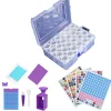 (US Local)Diamond Painting Bead Storage Container Diamond Art Organizer(24 Bottles Purple)