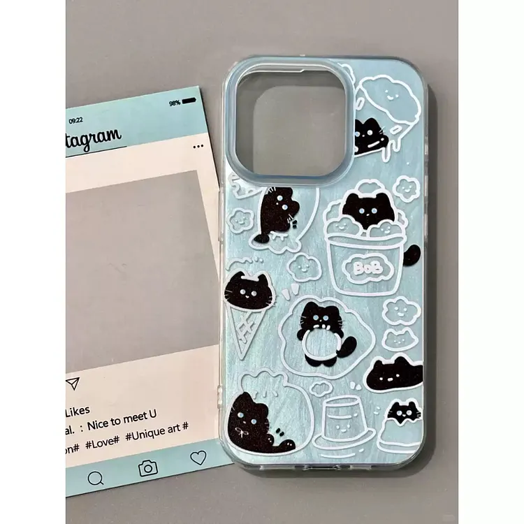 Doodle Line Cat Phone Case