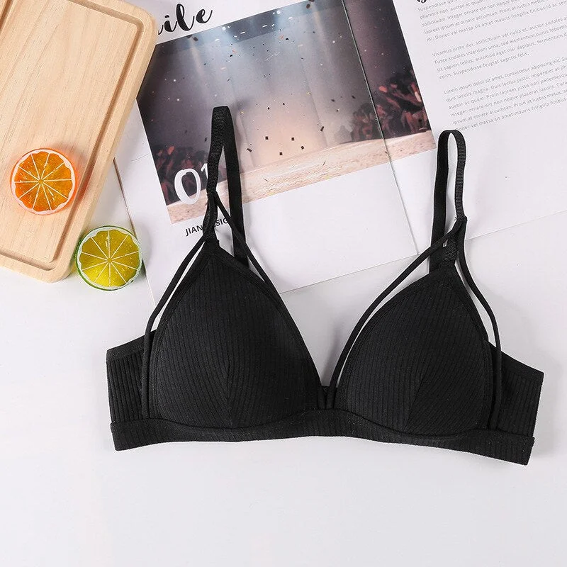 Fashion Sexy Bras for Women Push Up Lingerie Cotton Seamless Bra Bralette Wireless Brassiere Female Underwear Intimates Solid