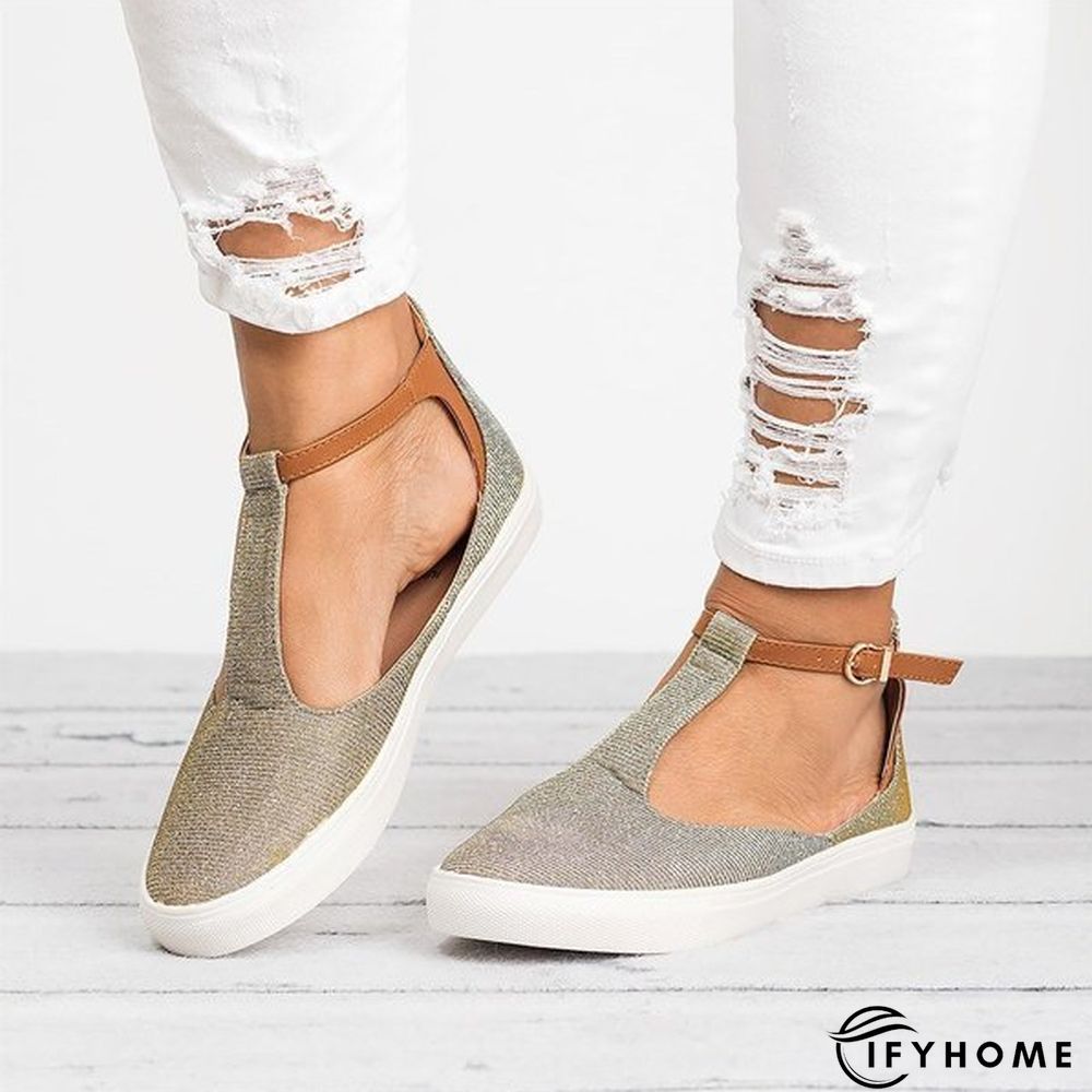 Summer Sandals Round Toe Shoes with Adjustable Buckle | IFYHOME
