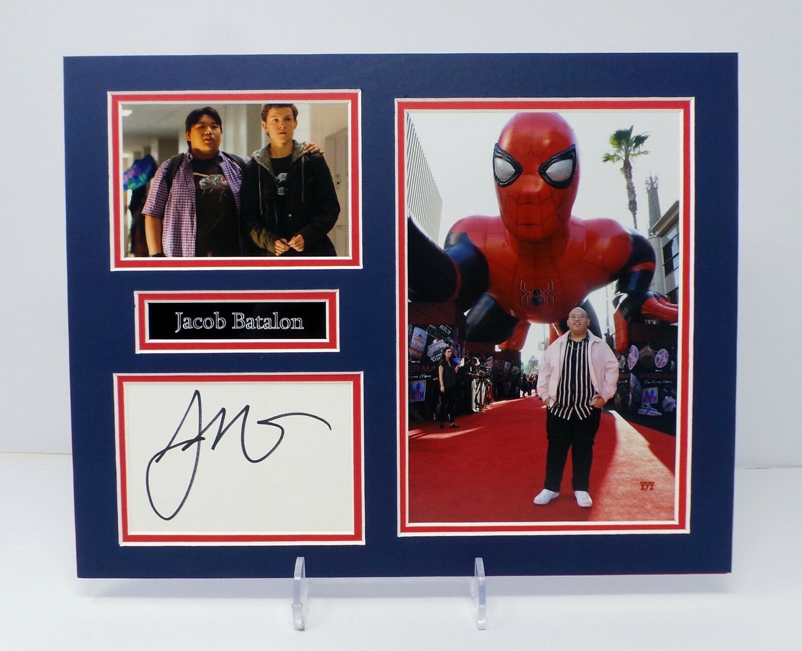 Jacob BATALON Signed Mounted Photo Poster painting Display AFTAL RD COA Ned LEEDS Spiderman