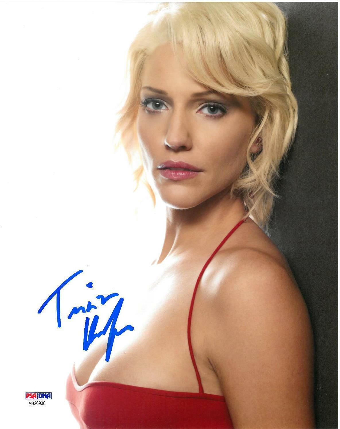 Tricia Helfer Signed Sexy Authentic Autographed 8x10 Photo Poster painting PSA/DNA #AB26900