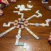 Handmade Mexican Train Domino Hub - Red Oak, Cedar & Purple Heart