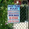 Hot Tub Rules - Vintage Metal Signs - 20*30cm - Warning