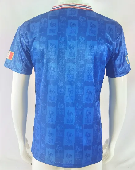 Retro 1996 France Home Football T-Shirt Thai Quality