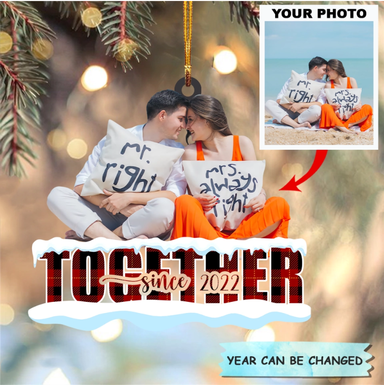 Personalized Photo Ornament - Gift For Couple - Together Since