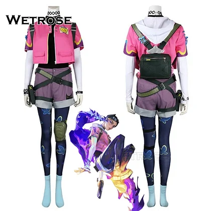 [Wetrose] Clove Valorant Game Cosplay Costume Wig Bag Full Set
