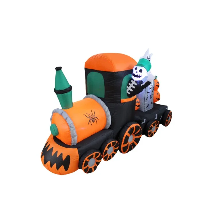 Inflatable Skeleton on Train Decoration