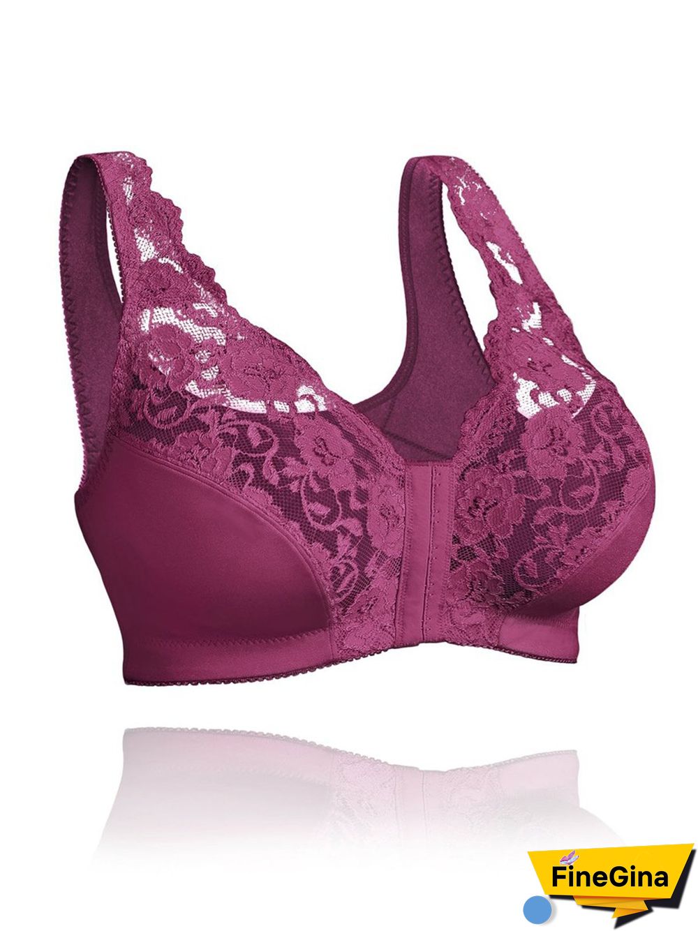 Sexy Lace Unwired Push Up Bra Plus Size