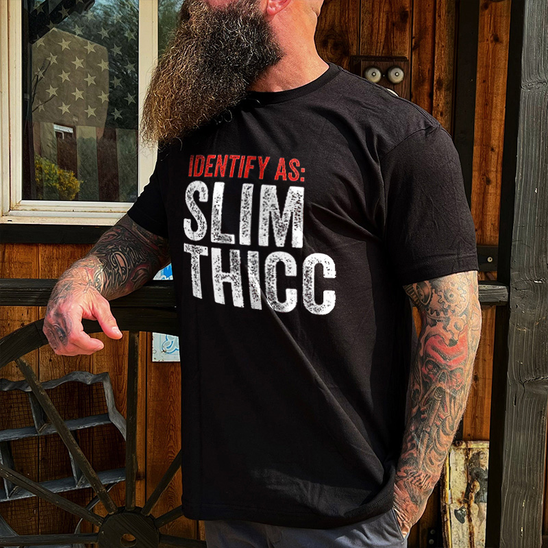 Livereid Identify As: Slim Thicc Print T-shirt - Livereid