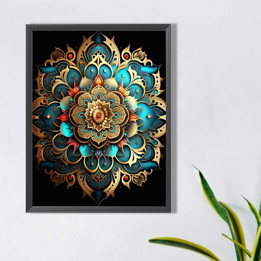 Full Round Diamond Painting 40*50cm - Metal Mandala