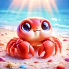 Diamond Painting-DIY Full Round Drill Cartoon Crab