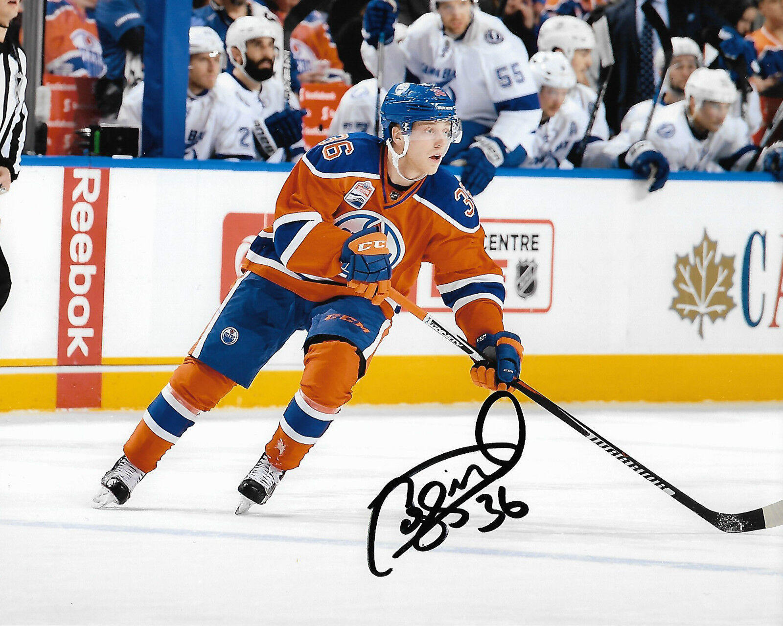 Edmonton Oilers Drake Caggiula Autographed Signed 8x10 Photo Poster painting NHL COA B